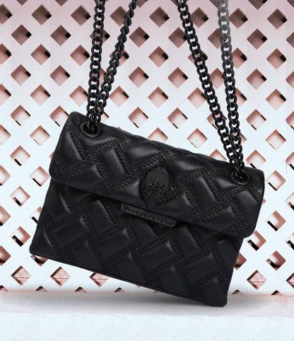 Kurt Geiger London Mini Kensington Drench Puffy Quilted Chain Crossbody Bag - Black - view 12
