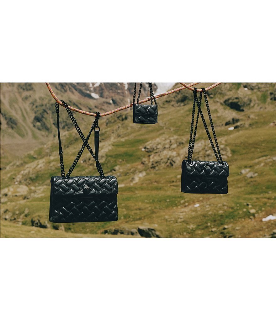 Kurt Geiger London Mini Kensington Drench Puffy Quilted Chain Crossbody Bag - Black - view 13