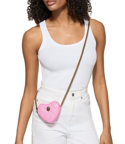 Kurt Geiger London Micro Heart Crossbody Bag - Pink - view 2