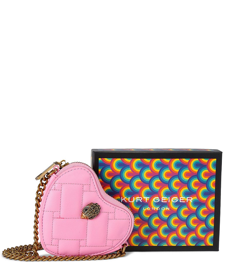 Kurt Geiger London Micro Heart Crossbody Bag - Pink - view 5