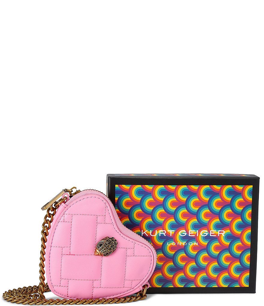 Kurt Geiger London Micro Heart Crossbody Bag - Pink - view 5