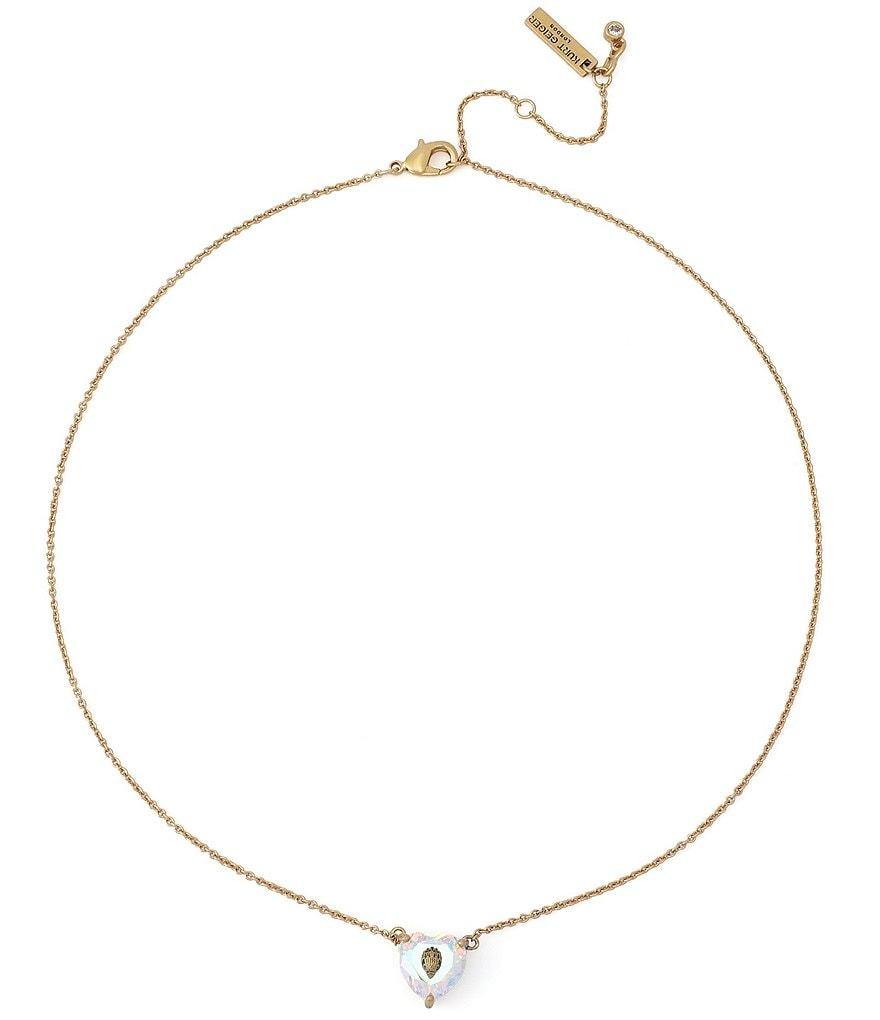 Kurt Geiger London Signature Eagle Heart Gem Short Pendant Necklace - Gold - view 2