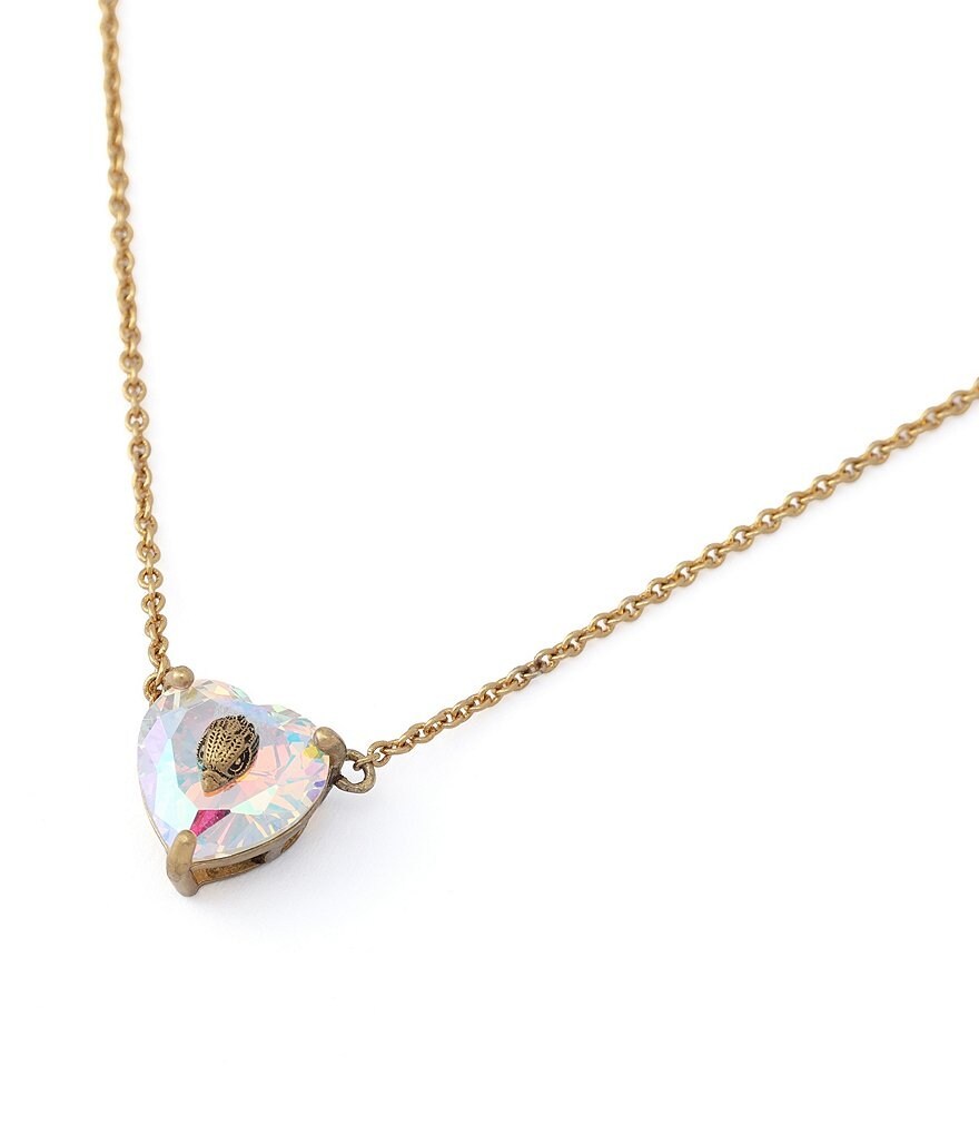 Kurt Geiger London Signature Eagle Heart Gem Short Pendant Necklace - Gold - view 3