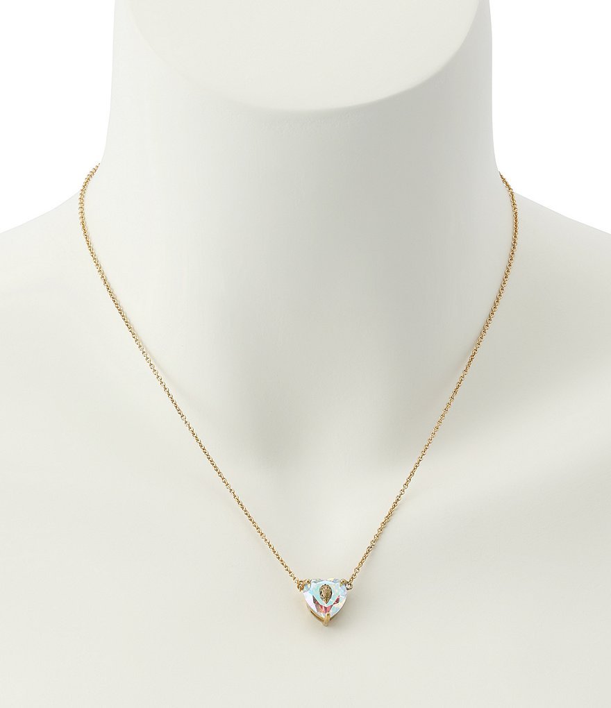 Kurt Geiger London Signature Eagle Heart Gem Short Pendant Necklace - Gold - view 4
