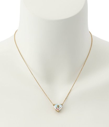 Kurt Geiger London Signature Eagle Heart Gem Short Pendant Necklace - Gold - view 4