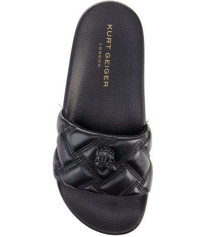 Kurt Geiger London Women's Meena Quilted Drenched Logo Ornament Pool Slide Sandals - Black/Black - view 5