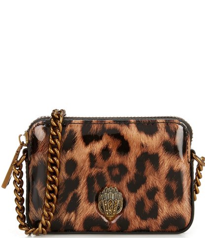 Kurt Geiger London Kensington Micro Cheetah Print Camera Crossbody Bag - Brown - view 1