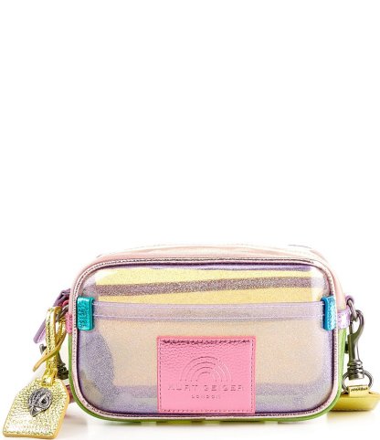 Kurt Geiger London Southbank Small Rainbow Glitter Clear Vinyl Camera Bag - Multi - view 1