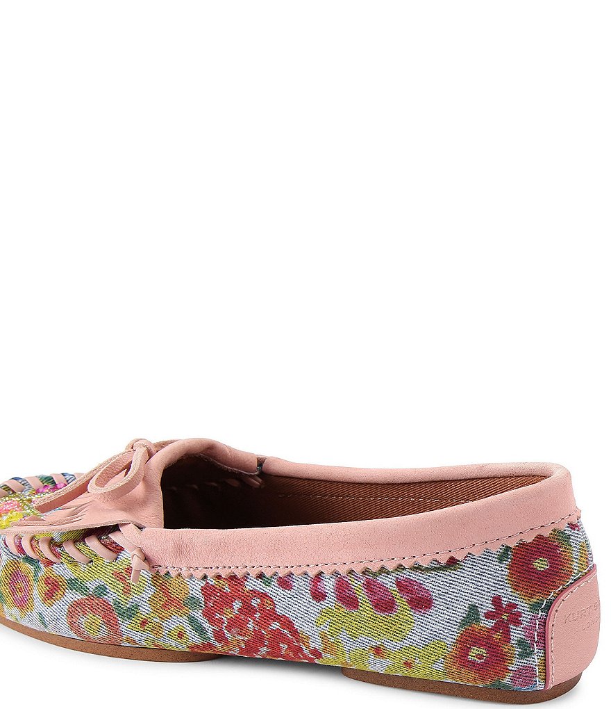 Kurt Geiger London Floral Beaded Ornament Moccasins - Blue - view 4
