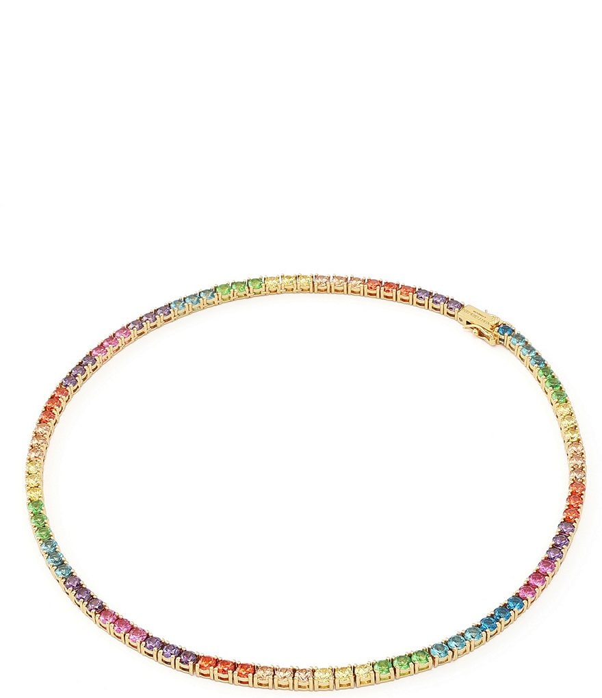 Kurt Geiger London Jewel Rainbow Tennis Collar Necklace - Rainbow - view 2
