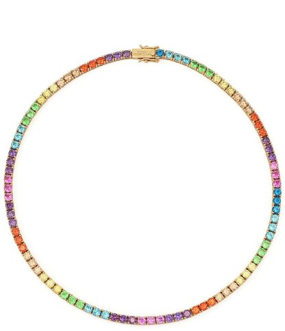Kurt Geiger London Jewel Rainbow Tennis Collar Necklace - Rainbow - view 1