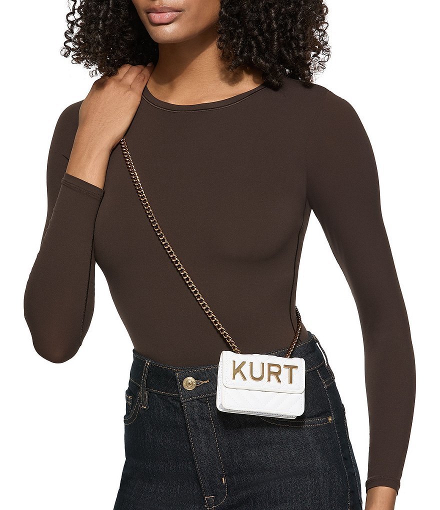 Kurt Geiger London Micro Kensington Kurt Crossbody Bag - White - view 2
