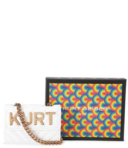 Kurt Geiger London Micro Kensington Kurt Crossbody Bag - White - view 5