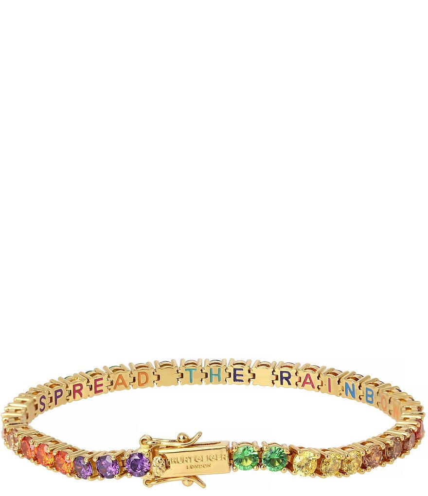 Kurt Geiger London Jewel Rainbow Tennis Line Bracelet - Rainbow - view 3