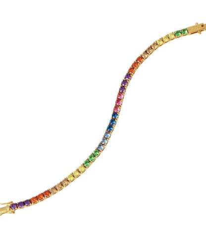 Kurt Geiger London Jewel Rainbow Tennis Line Bracelet - Rainbow - view 4