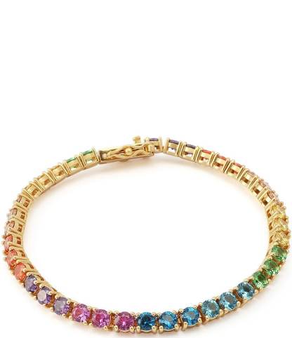 Kurt Geiger London Jewel Rainbow Tennis Line Bracelet - Rainbow - view 1