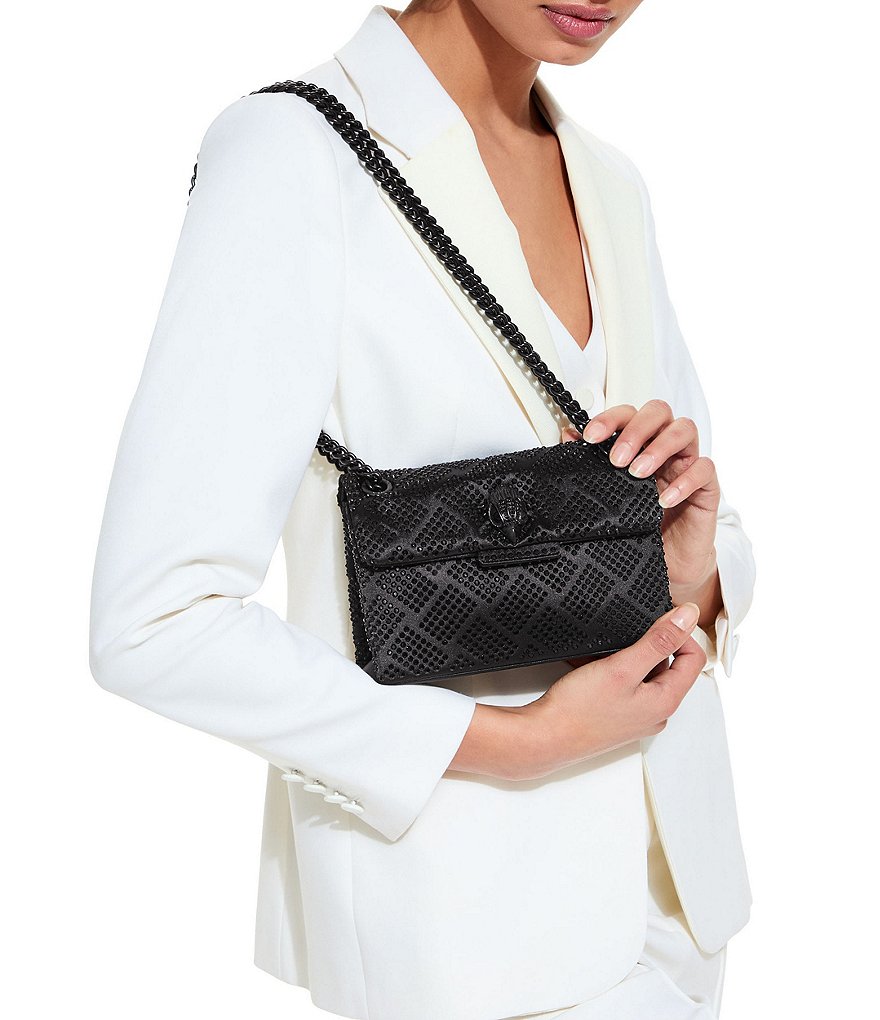 Kurt Geiger London Mini Kensington Monochromatic Rhinestone Crossbody Bag - Black - view 2