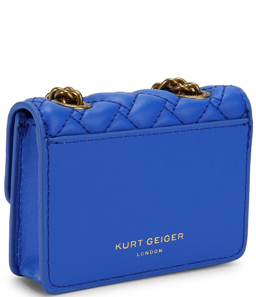 Kurt Geiger London Micro Kensington Quilted Crossbody Bag - Blue - view 9