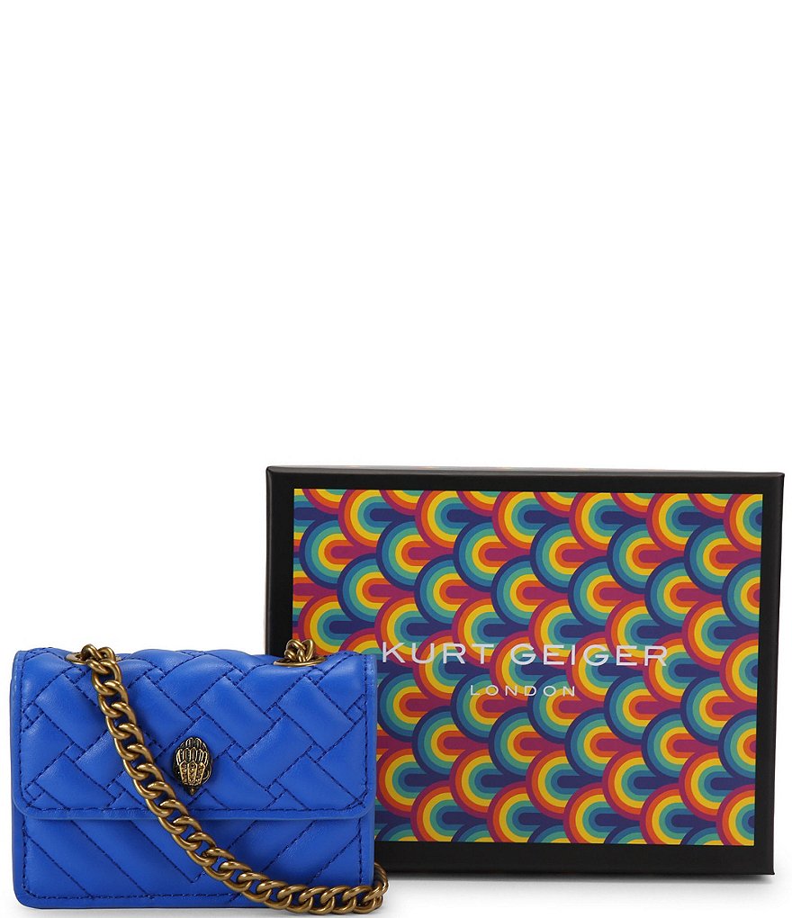 Kurt Geiger London Micro Kensington Quilted Crossbody Bag - Blue - view 11