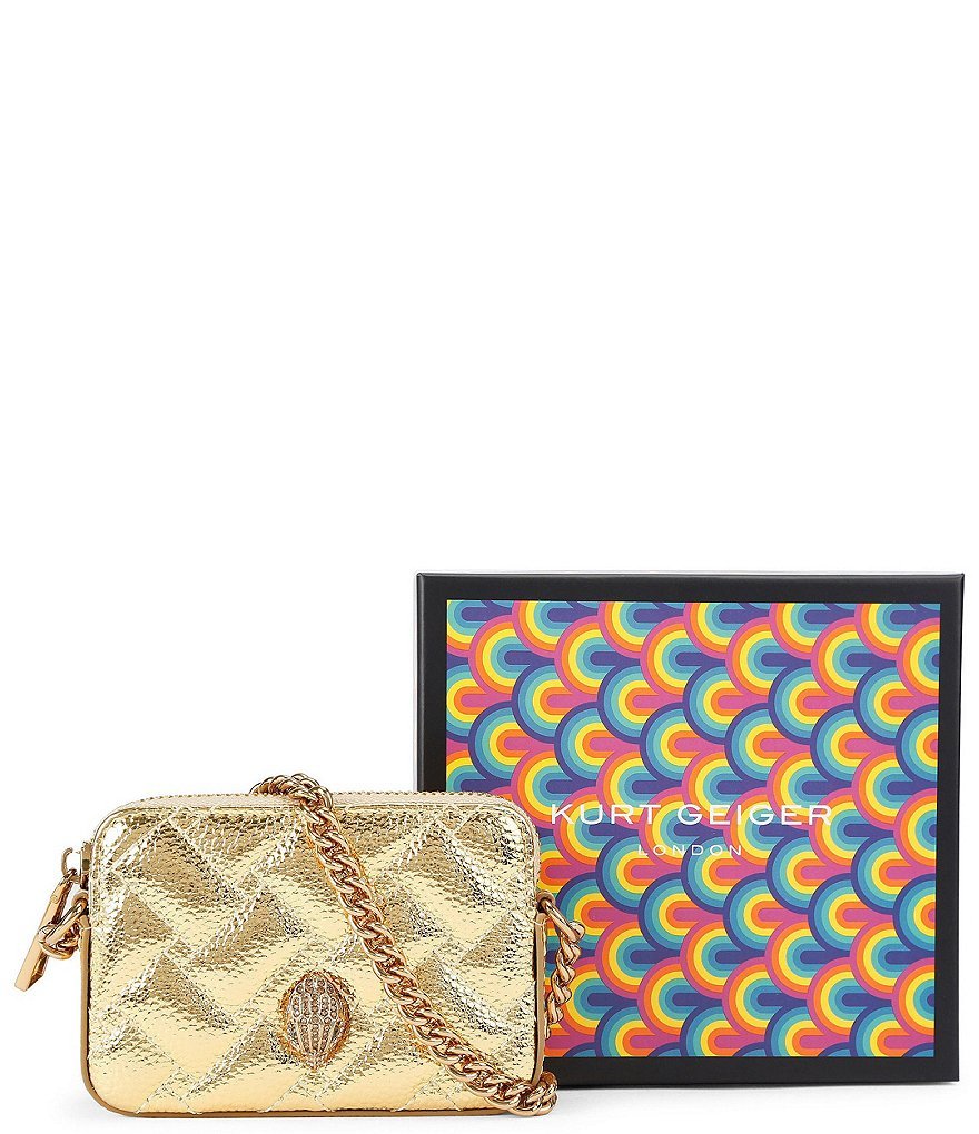 Kurt Geiger London Kensington Micro Camera Chain Strap Crossbody Bag - Gold - view 6