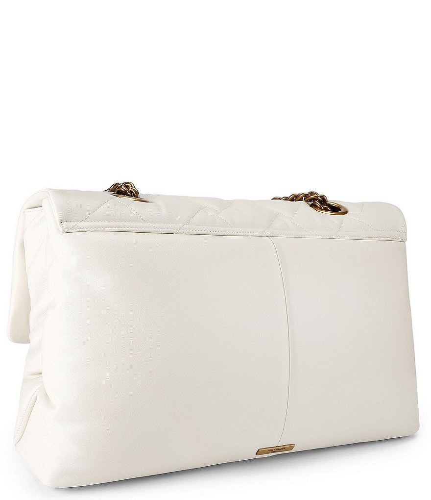 Kurt Geiger London Macro Kensington Drench Leather Crossbody Bag - White - view 3