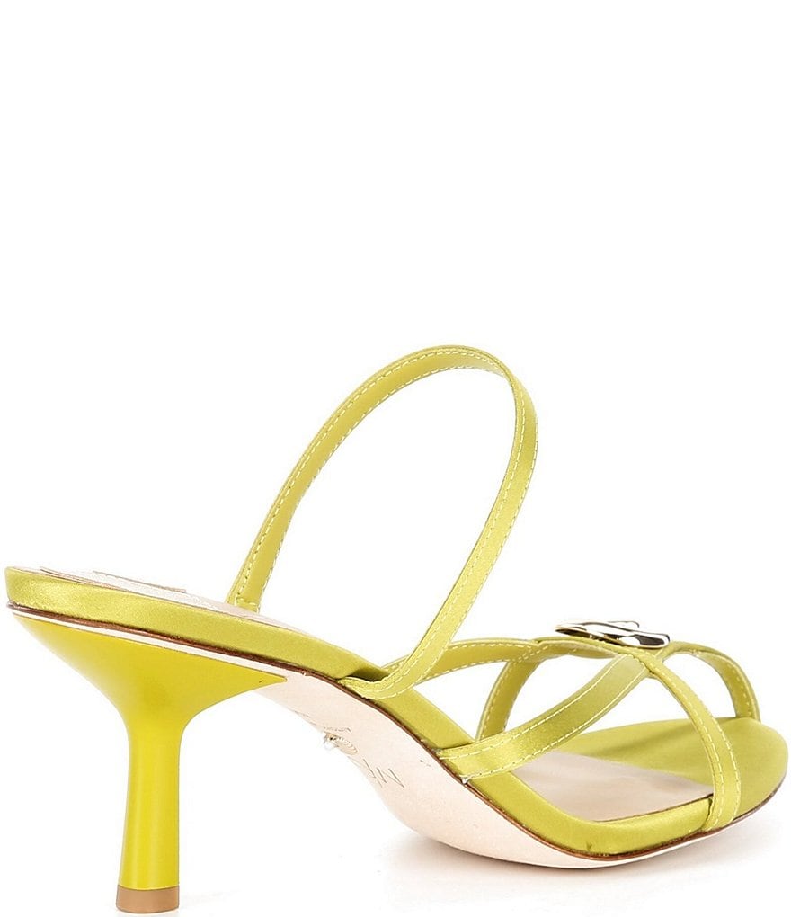Antonio Melani x M.G. Style Leo Satin Shell Ornamented Dress Sandals - Kiwi - view 2