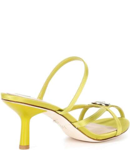 Antonio Melani x M.G. Style Leo Satin Shell Ornamented Dress Sandals - Kiwi - view 2