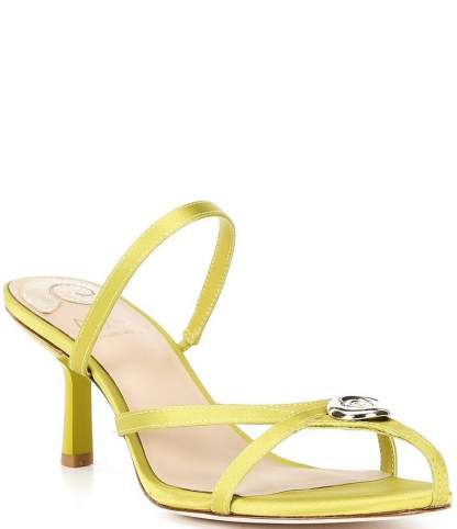 Antonio Melani x M.G. Style Leo Satin Shell Ornamented Dress Sandals - Kiwi - view 1