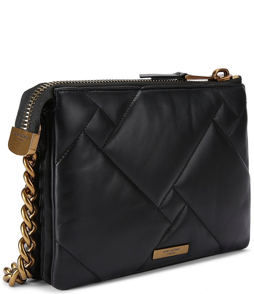 Kurt Geiger London Kensington Puff 3 Quilted Crossbody Bag - Black - view 3