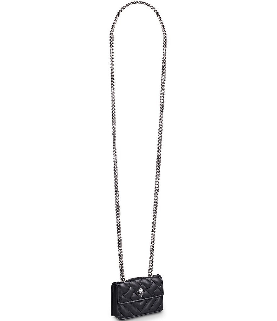 Kurt Geiger London Micro Kensington Quilted Chain Crossbody Bag - Black - view 5