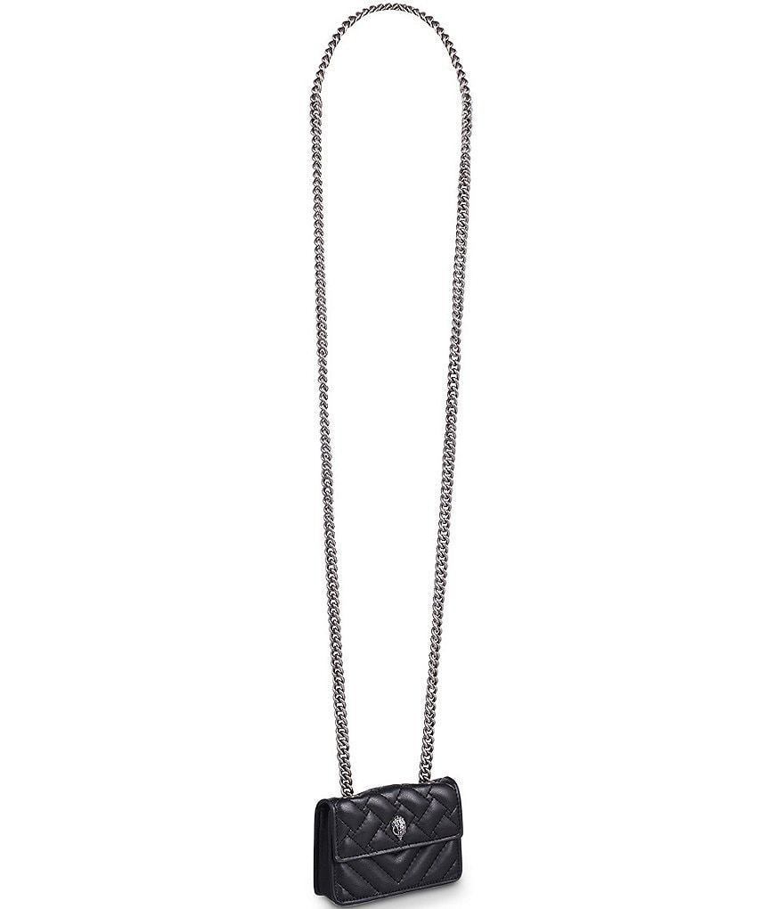 Kurt Geiger London Micro Kensington Quilted Chain Crossbody Bag - Black - view 5