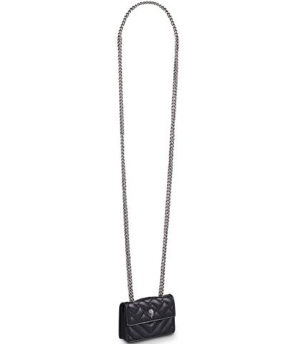 Kurt Geiger London Micro Kensington Quilted Chain Crossbody Bag - Black - view 5