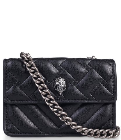 Kurt Geiger London Micro Kensington Quilted Chain Crossbody Bag - Black - view 1