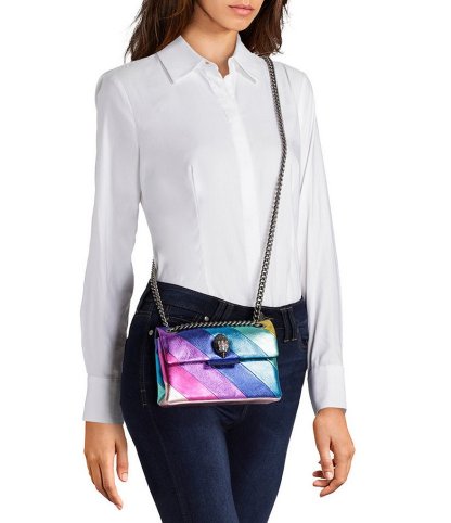 Kurt Geiger London Mini Kensington Metallic Rainbow Striped Crossbody Bag - Multi - view 2