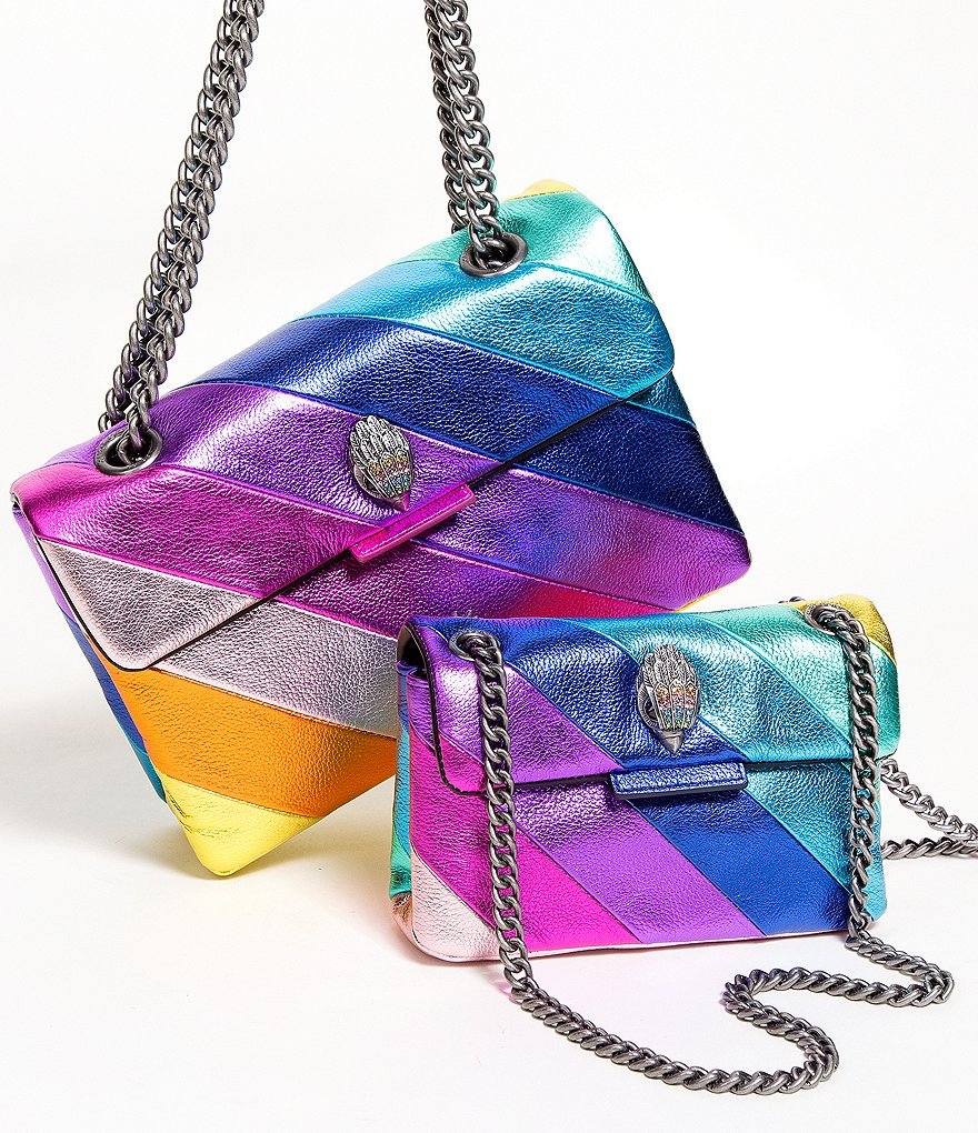 Kurt Geiger London Mini Kensington Metallic Rainbow Striped Crossbody Bag - Multi - view 5