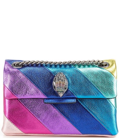 Kurt Geiger London Mini Kensington Metallic Rainbow Striped Crossbody Bag - Multi - view 1