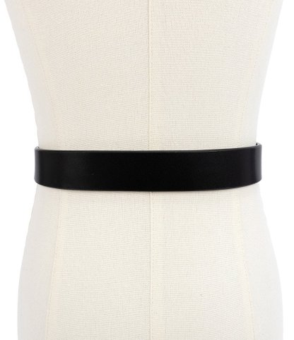 Kurt Geiger London 1.18#double; Rhinestoned Eagle Motif Buckle Leather Belt - Black - view 2