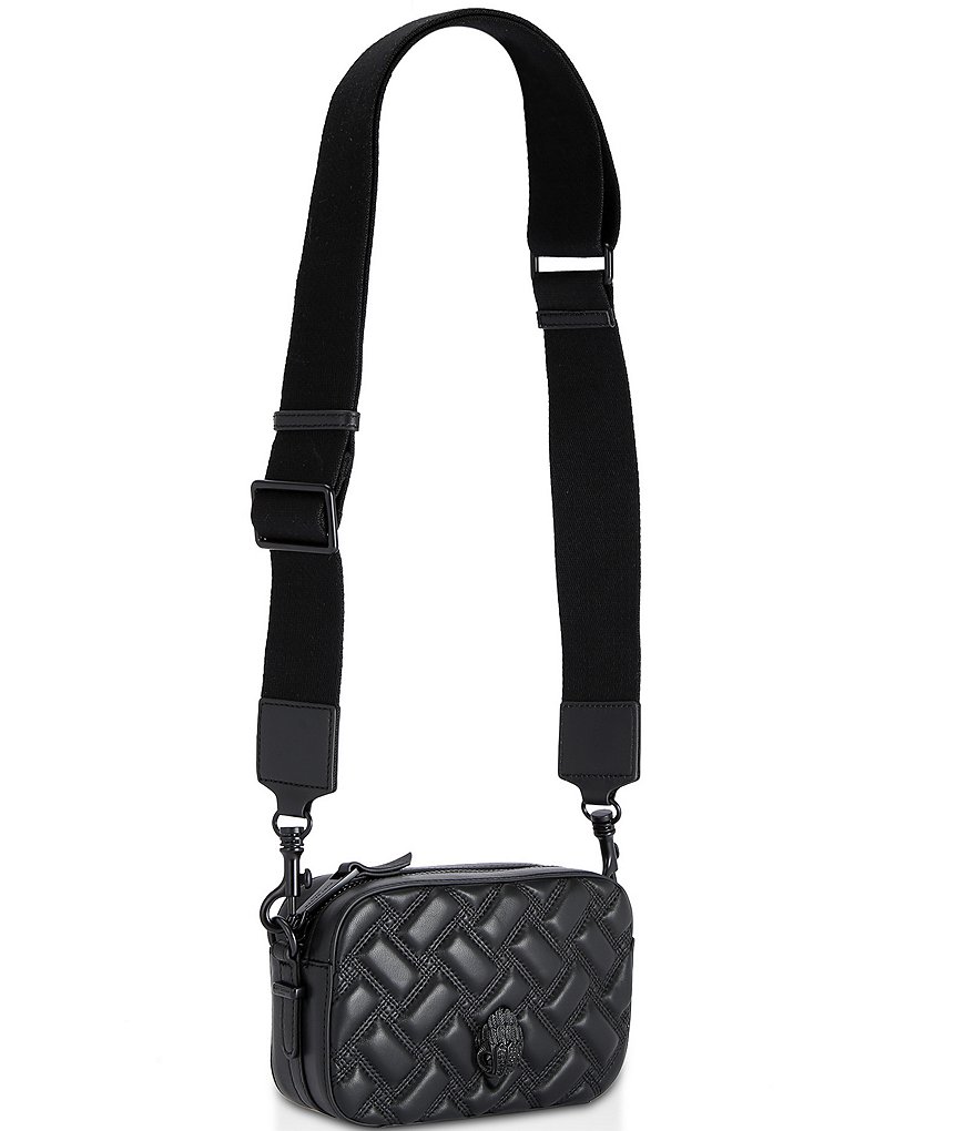Kurt Geiger London Kensington Drench Black Quilted Leather Small Camera Crossbody Bag - Black - view 6