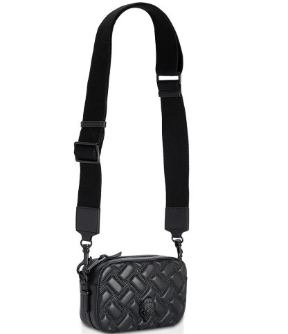 Kurt Geiger London Kensington Drench Black Quilted Leather Small Camera Crossbody Bag - Black - view 6