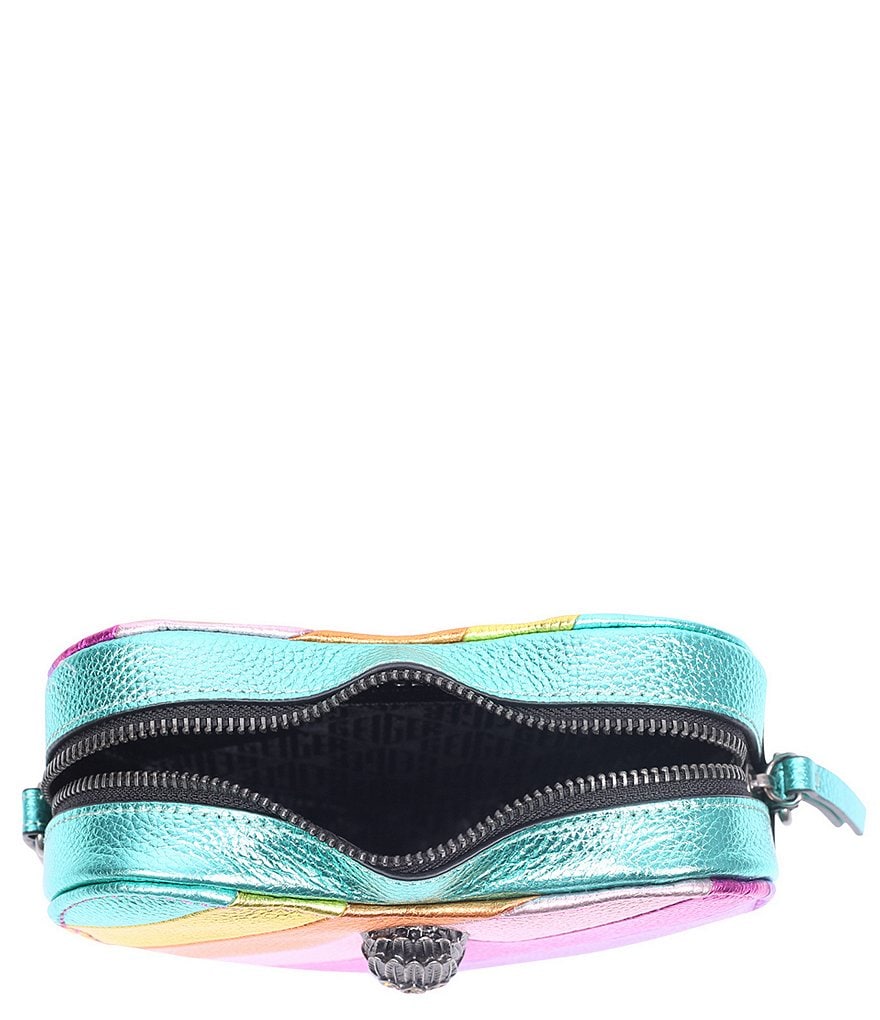Kurt Geiger London Kensington Metallic Rainbow Heart Crossbody Bag - Multi - view 3