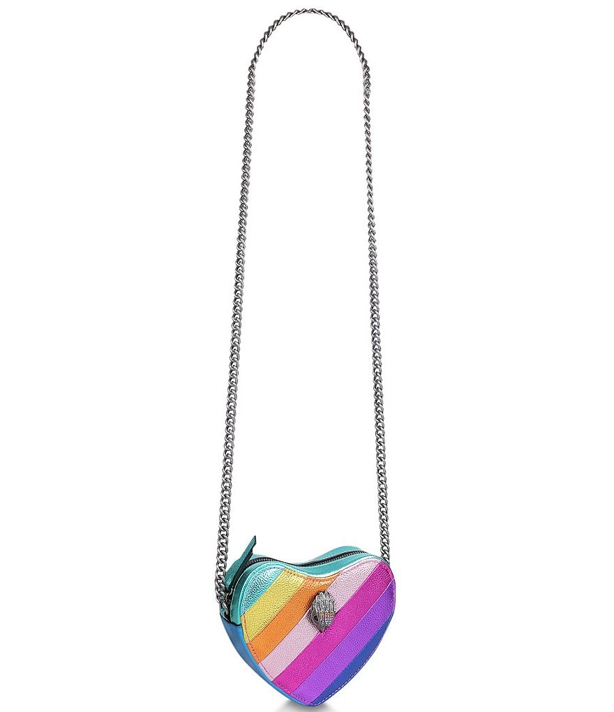 Kurt Geiger London Kensington Metallic Rainbow Heart Crossbody Bag - Multi - view 4