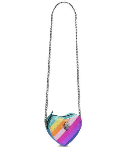 Kurt Geiger London Kensington Metallic Rainbow Heart Crossbody Bag - Multi - view 4