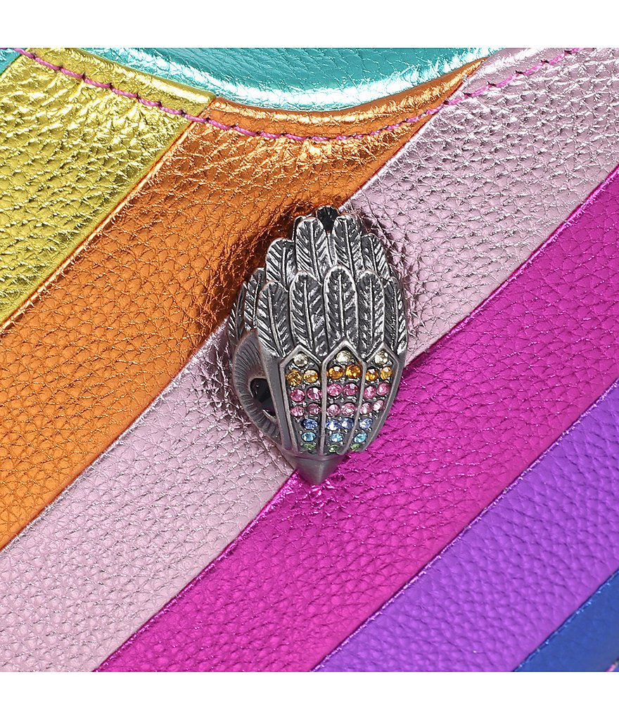 Kurt Geiger London Kensington Metallic Rainbow Heart Crossbody Bag - Multi - view 5