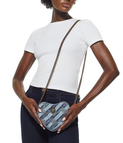 Kurt Geiger London Kensington Denim Heart Crossbody Bag - Denim - view 2