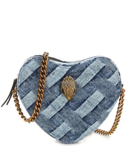 Kurt Geiger London Kensington Denim Heart Crossbody Bag - Denim - view 1