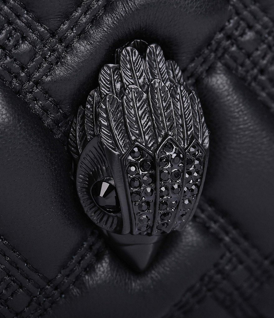 Kurt Geiger London Kensington Drench Black Quilted Leather Small Camera Crossbody Bag - Black - view 7