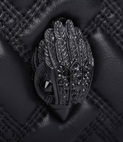 Kurt Geiger London Kensington Drench Black Quilted Leather Small Camera Crossbody Bag - Black - view 7