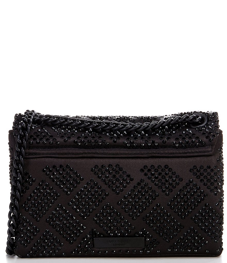 Kurt Geiger London Mini Kensington Monochromatic Rhinestone Crossbody Bag - Black - view 3
