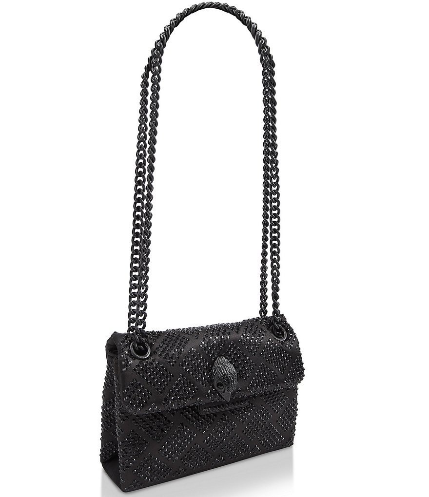 Kurt Geiger London Mini Kensington Monochromatic Rhinestone Crossbody Bag - Black - view 5