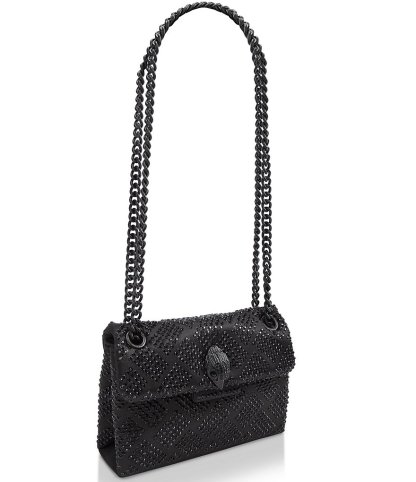 Kurt Geiger London Mini Kensington Monochromatic Rhinestone Crossbody Bag - Black - view 5